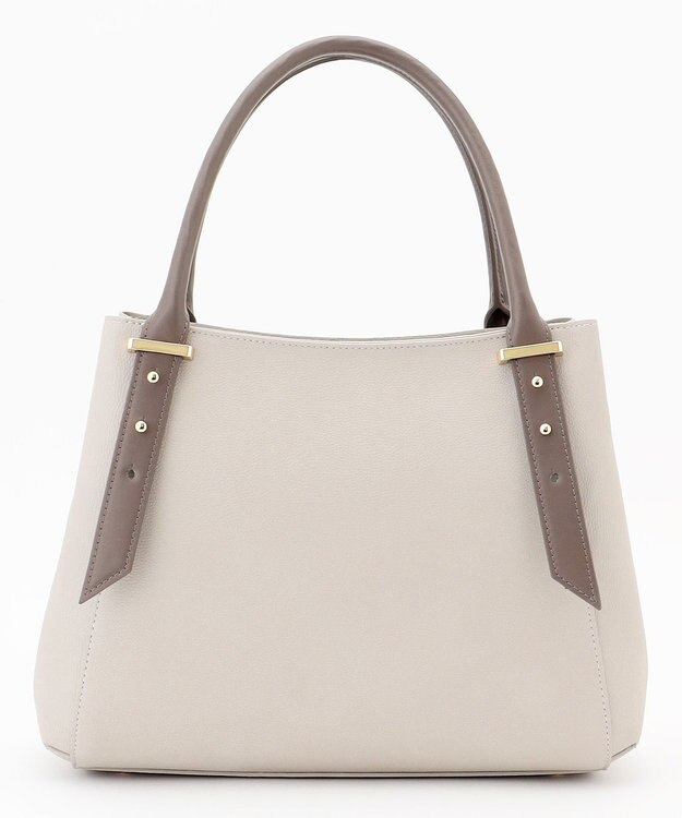 J.PRESS LADIES 【2点セット・A4サイズ収納可】MULTIトートバッグ ライトグレージュ×モカ系