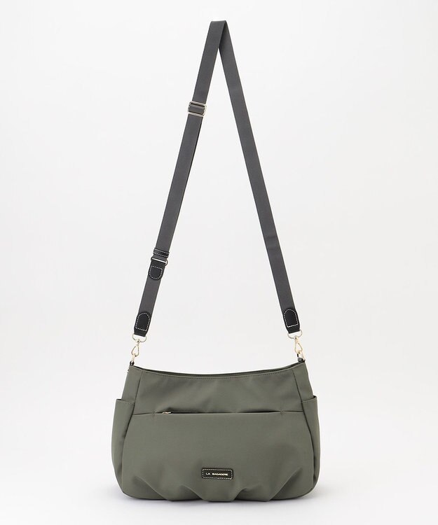 LA BAGAGERIE ポリエステルキャンバス　タックショルダー グレー