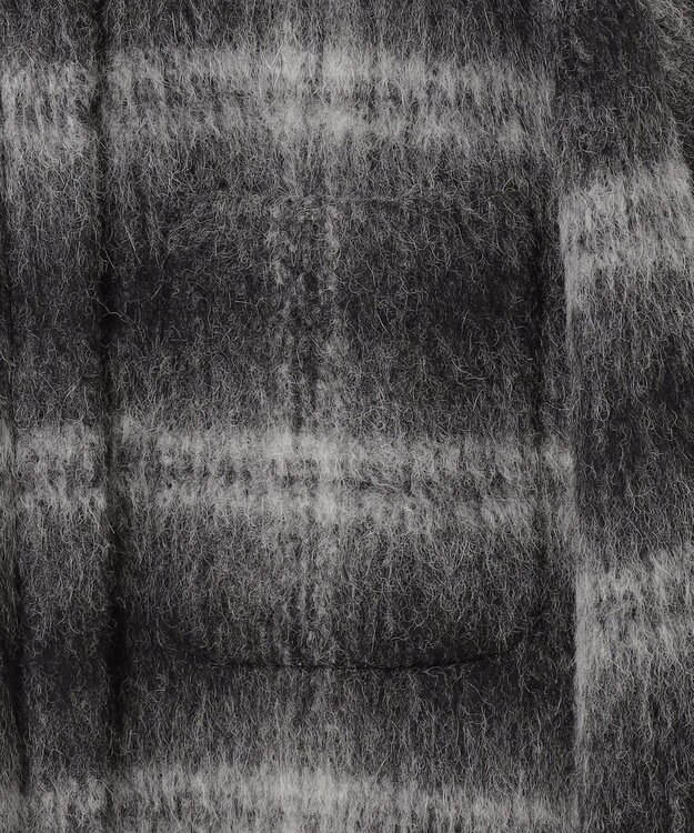 ICB ウールシャギーブルゾン ブラックチェック