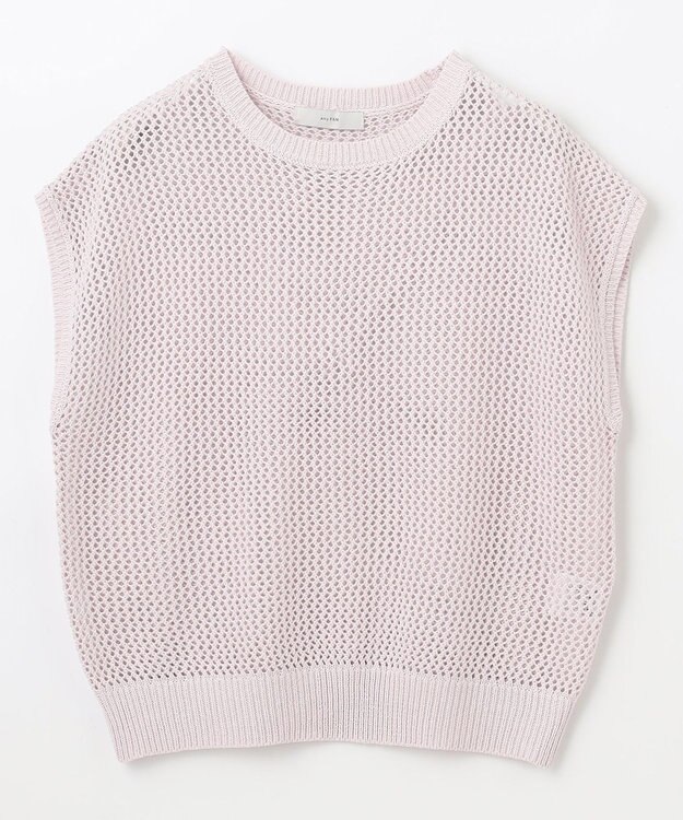 ANY フレンチスリーブメッシュニット ラベンダー