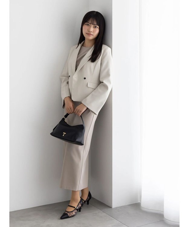 Te chichi ドレープ I ラインワンピース【AOYAMA FASHION ASSOCIATION × Te chichi】 グレー