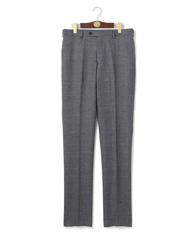 J.PRESS MEN 【ウォッシャブル可】トリートメントウール ストレッチグレナカートチェック スラックス ネイビー系4