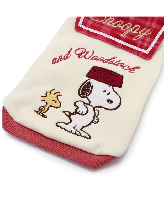 PET PARADISE スヌーピー チェック襟 トレーナー 《ホワイト》 小型犬 ホワイト