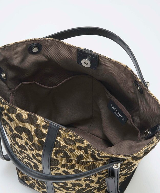 TOPKAPI 【TREASURE TOPKAPI】2way チェンジング トートバッグ レース/レオパード ベージュ