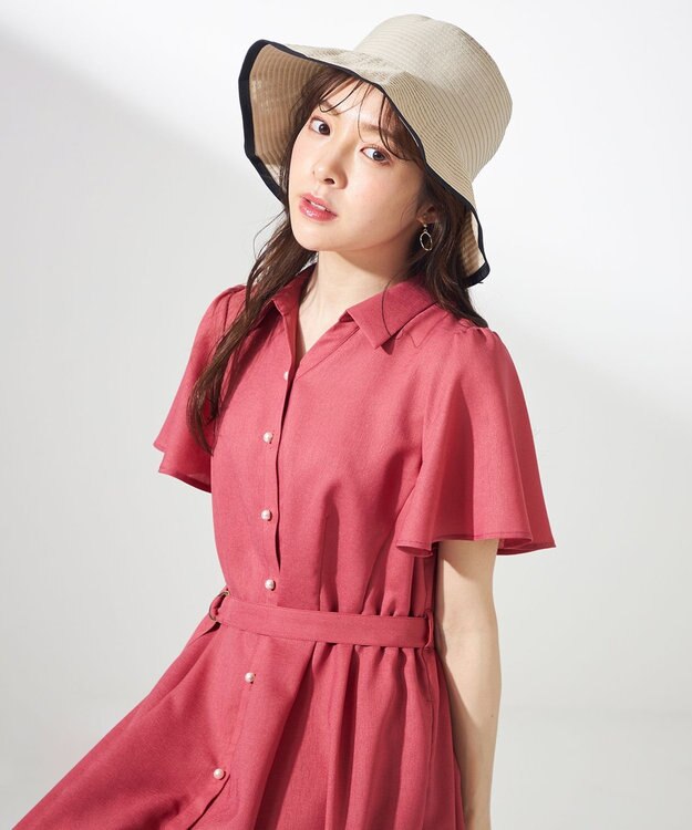 ANY SIS 【洗える】グログランリボン ハット ライトベージュ