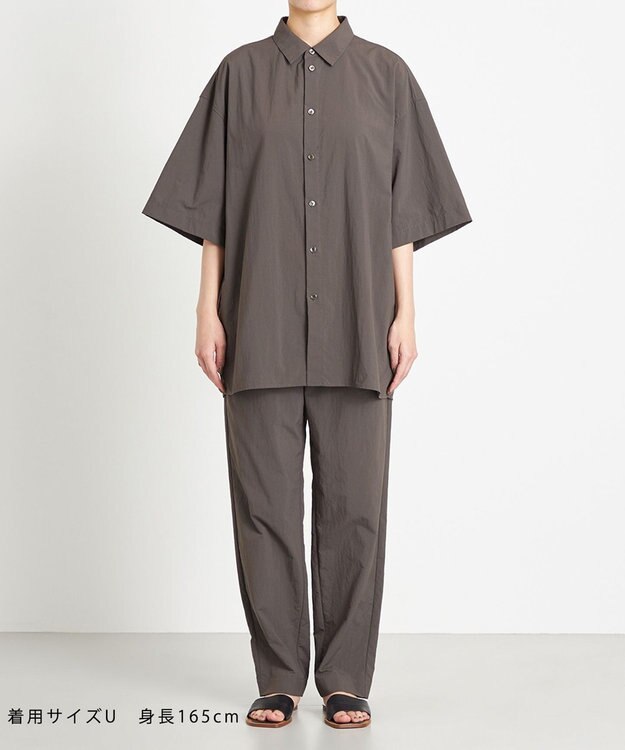 NAVE 【ReNAVE　撥水機能・UVカット・透湿・接触冷感・洗える】ナイロンタスランシャツ グレー系