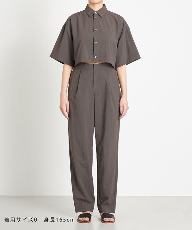 NAVE 【ReNAVE　撥水機能・UVカット・透湿・接触冷感・洗える】ナイロンタスランシャツ グレー系