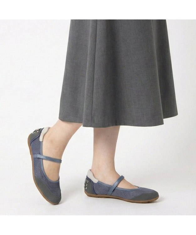 MODE ET JACOMO <MODE ET JACOMO>ストラップバレエスニーカー ブルー