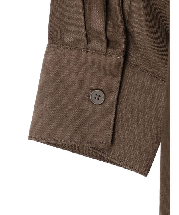 Green Parks マイクロピケシャツワンピース Camel