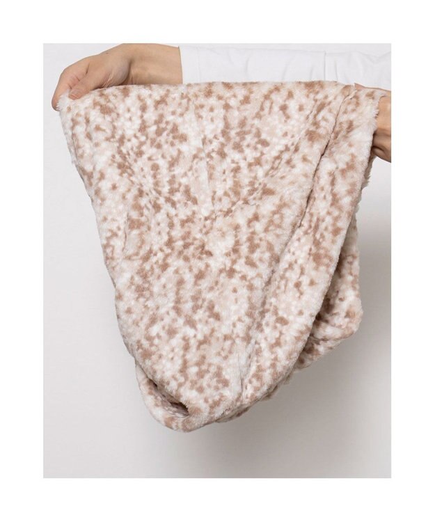 UNBILLION カシュネ cache nez / アニマル柄フェイクファースヌード ベージュ