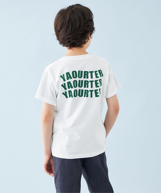UNFILO 【110-150cm】CLEAN Tee(UNISEX) オフ[グリーンロゴ]