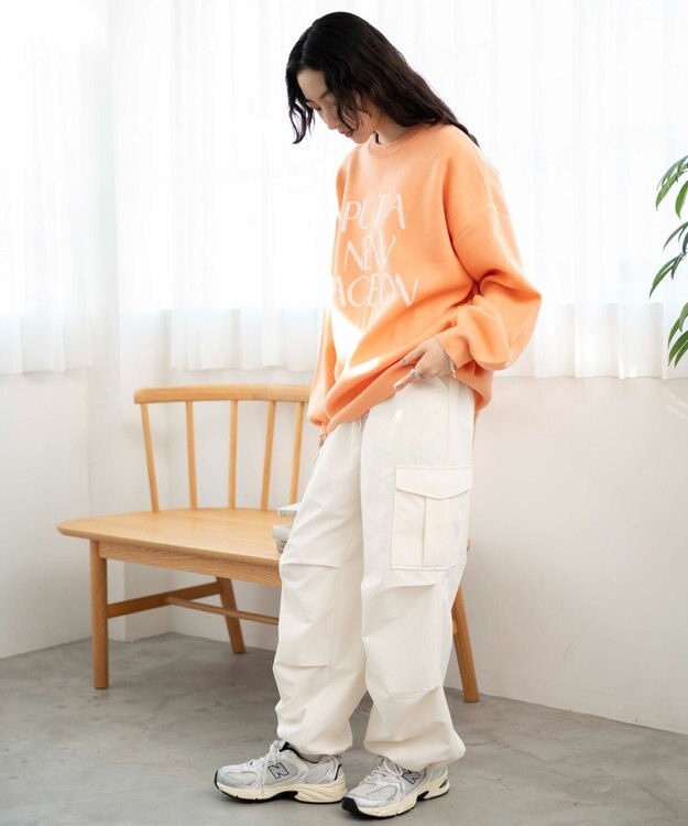 WEGO ジャガードニットプルオーバー オレンジ