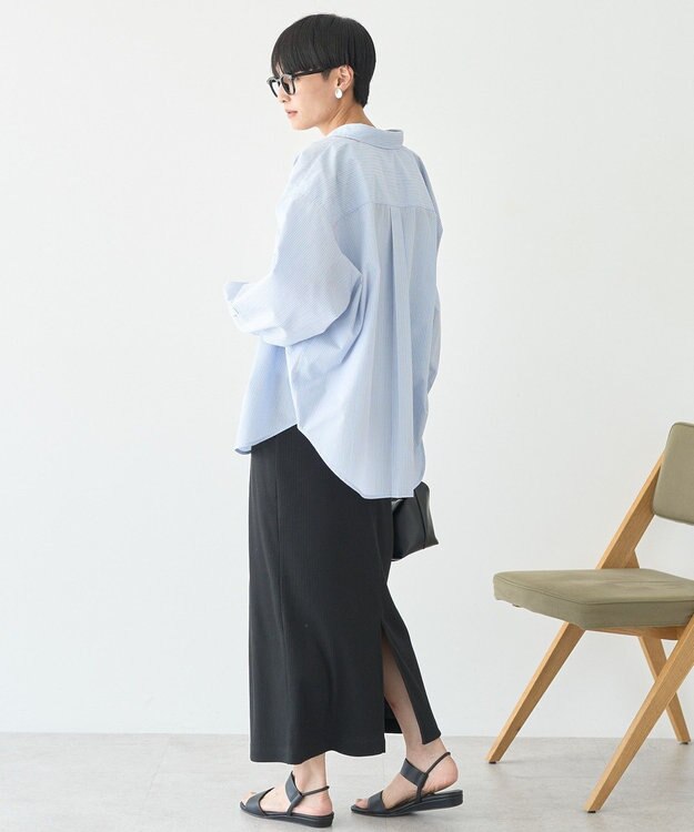 AMERICAN HOLIC 針抜きリブナロースカート Black