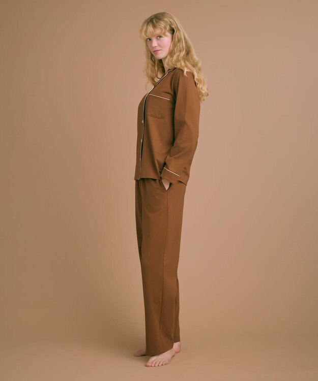 une nana cool 【綿100%】72/2 メガハイゲージパジャマ MADE WITH LIBERTY FABRIC マスタード