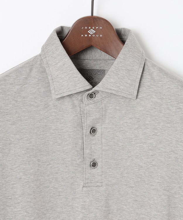 JOSEPH ABBOUD MOUNTAIN 【SPACE／UNISEX】ASHAＡ_OG スムース ポロシャツ ライトグレー系