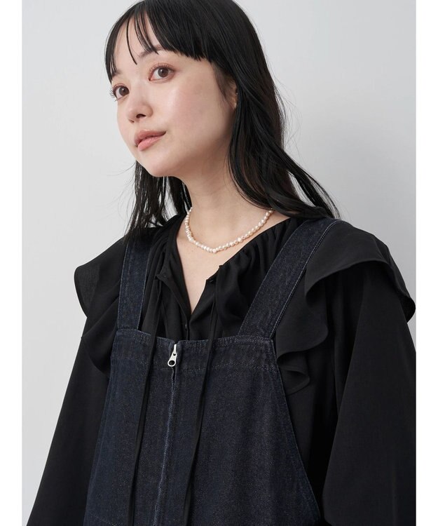 earth music&ecology オーバーオールデニム Dark Indigo