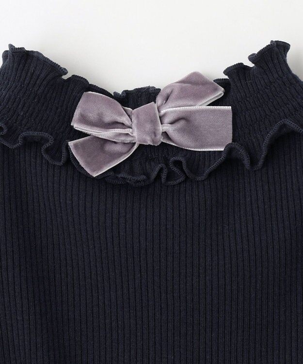 ANY KIDS バックリボン カットソー ネイビー