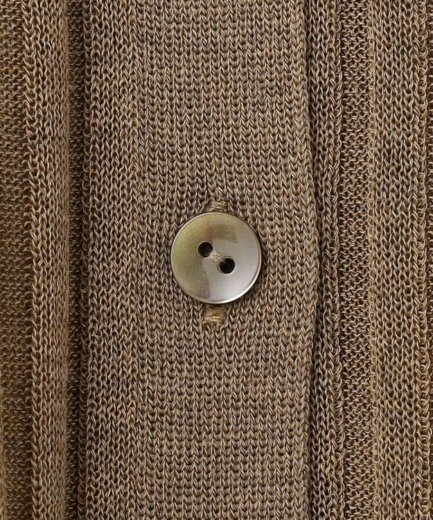 uncrave シアーニット リブロングカーディガン モカ