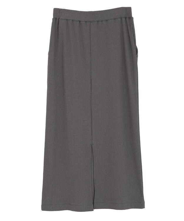 AMERICAN HOLIC 針抜きリブナロースカート Charcoal Gray