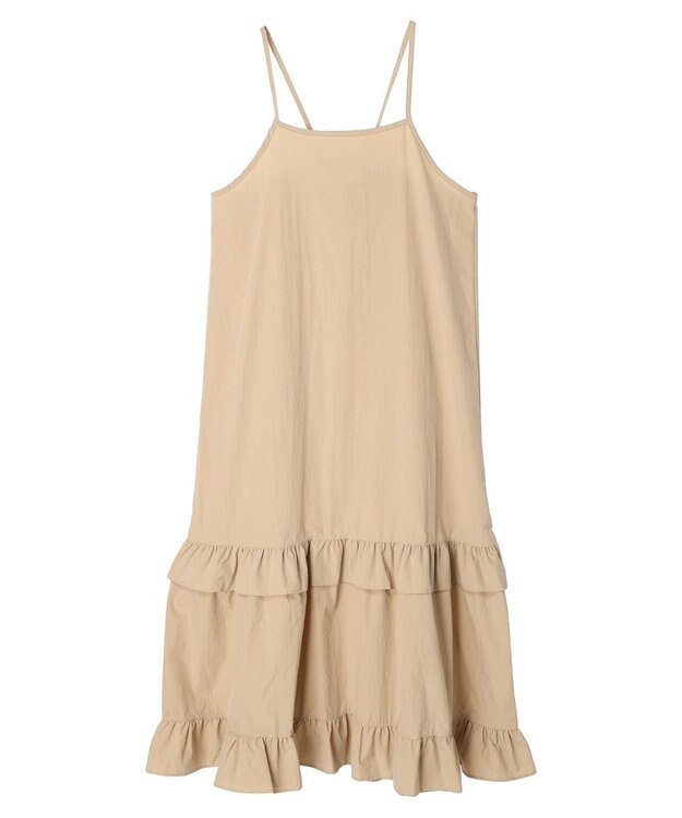 earth music&ecology ティアードキャミワンピース Beige