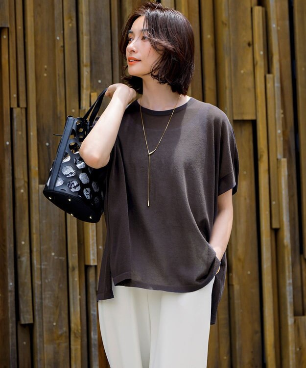 洗える】ライトシアー ハーフスリーブ ニット / 23区 | ファッション