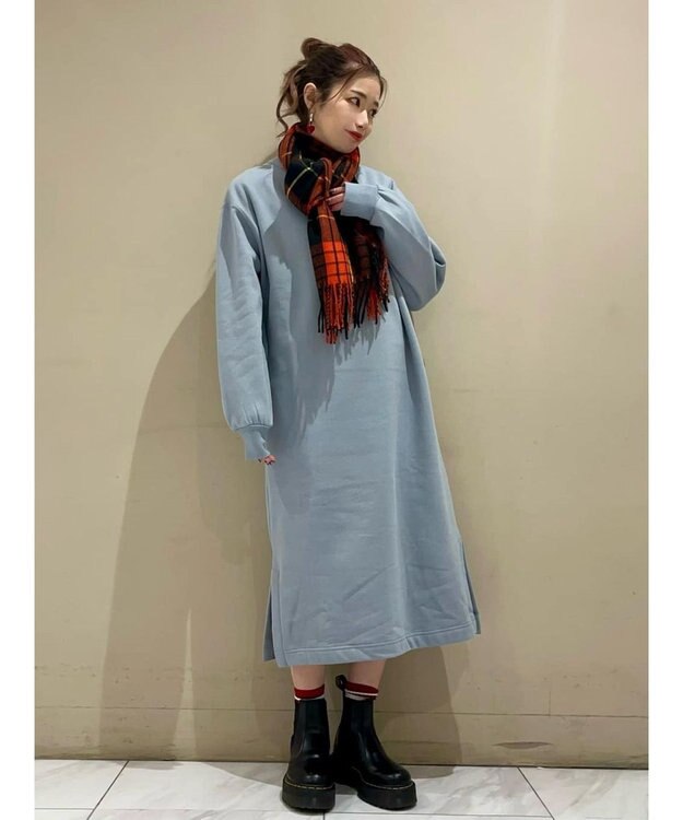 Green Parks カシミヤライクチェックストール Red