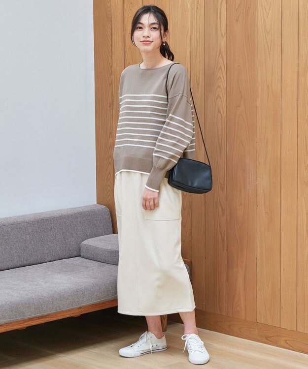 ANY L カットジョーゼットベイカースカート オフ