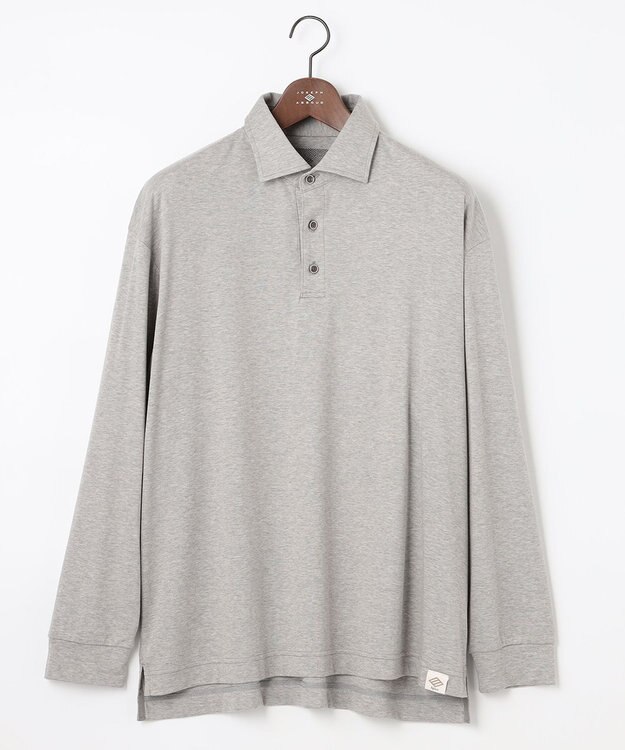 JOSEPH ABBOUD MOUNTAIN 【SPACE／UNISEX】ASHAＡ_OG スムース ポロシャツ ライトグレー系