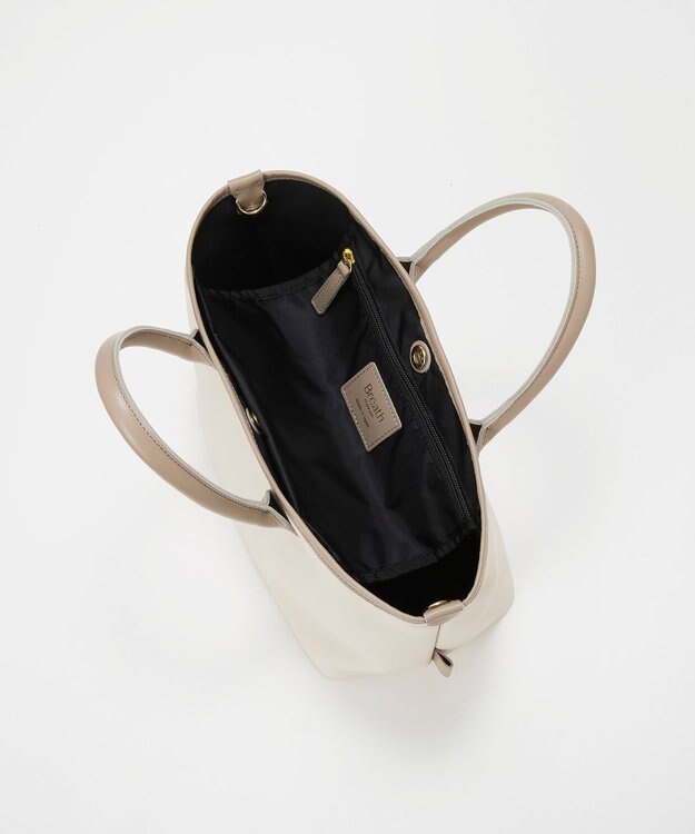 TOPKAPI 【Breath TOPKAPI】RIPPLE リプル レザーハンドル ミニ トートバッグ アイボリー