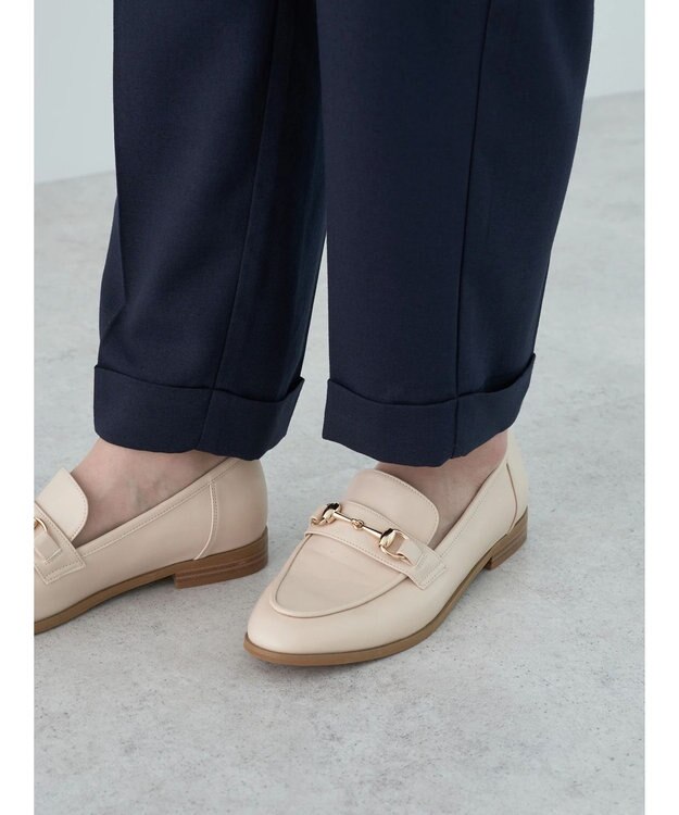 earth music&ecology リネンライクテーパードパンツ Navy