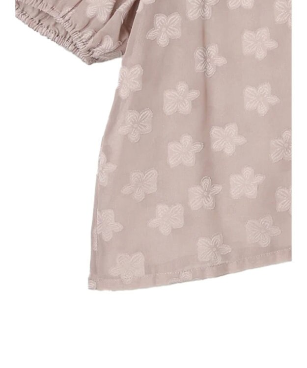 Green Parks ・ＥＬＥＮＣＡＲＥ　ＤＵＥ　フラワージャカードブラウス Gray Beige