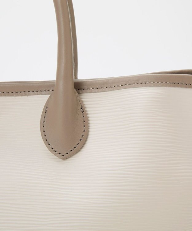 TOPKAPI 【Breath TOPKAPI】RIPPLE リプル レザーハンドル ミニ トートバッグ アイボリー