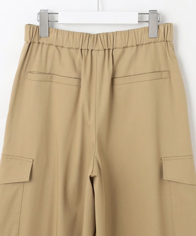 自由区 【カタログ掲載・接触冷感・UVカット・洗える】デニムライクボトムフレアワイド パンツ ベージュ