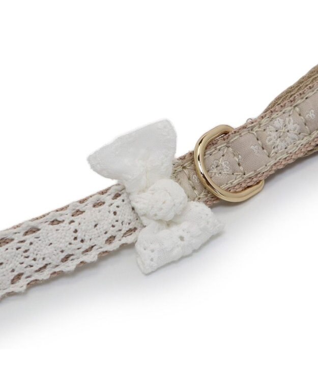 PET PARADISE ペットパラダイス コットンレース リード SS～S ベージュ