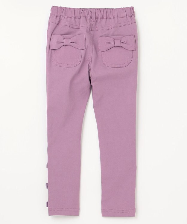 ANY KIDS 裾リボンストレート パンツ ラベンダー