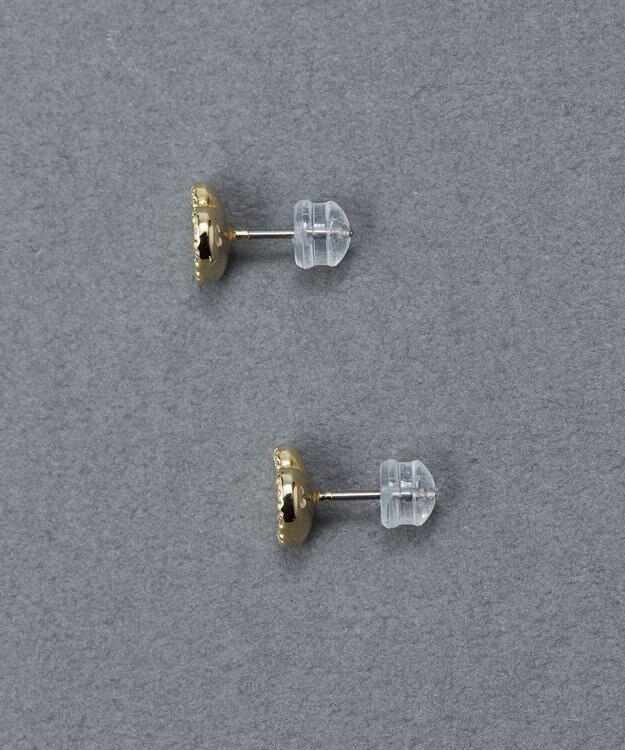 Phoebe 〈金属アレルギー対応〉ハートパヴェビジューピアス ゴールド