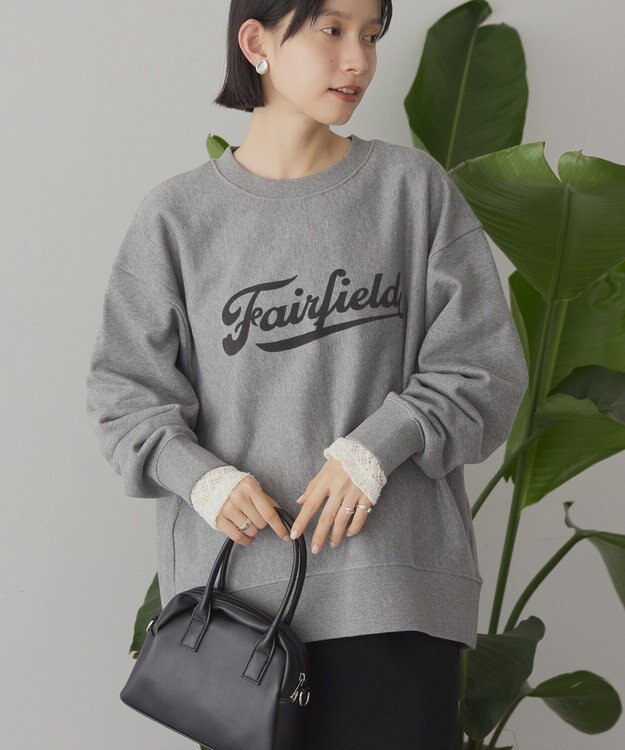 AMERICAN HOLIC Fairfield フロッキースウェットプルオーバー Light Gray Mixture