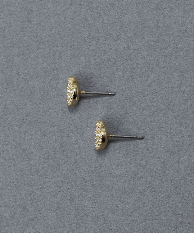 Phoebe 〈金属アレルギー対応〉ハートパヴェビジューピアス ゴールド