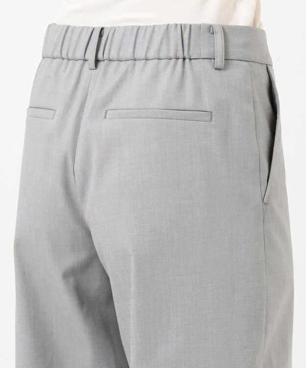 J.PRESS LADIES 【シワになりにくい】コットンフィッティーシャーク ワイドパンツ ライトグレー系