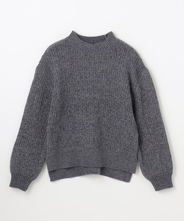 ANY レーシーモールニット チャコール