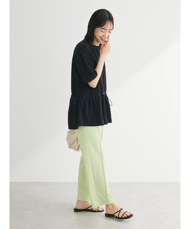 Green Parks ドロスト切替えドッキングカットプルオーバー Black