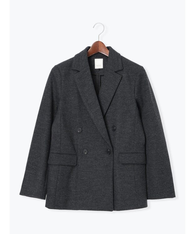 Te chichi ウール混ジャージーテーラードジャケット チャコールグレー