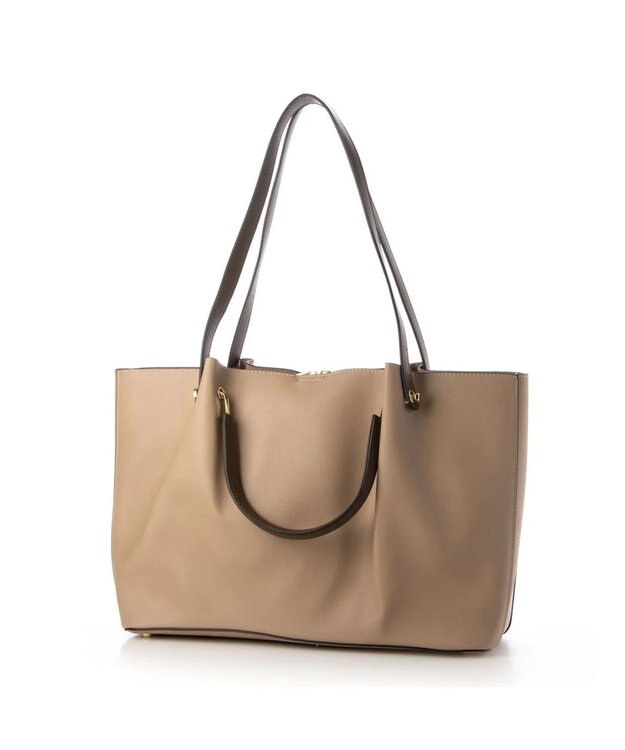 UNBILLION cachecache PCケース付きメタルハンドルA4トートバッグ オーク