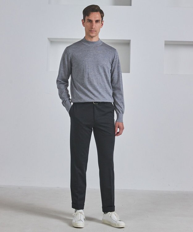 GOTAIRIKU セットアップ対応【洗える/ストレッチ/シワになりにくい】ウォッシャブルジャージー セットアップパンツ_無地（25年モデル） グレー系