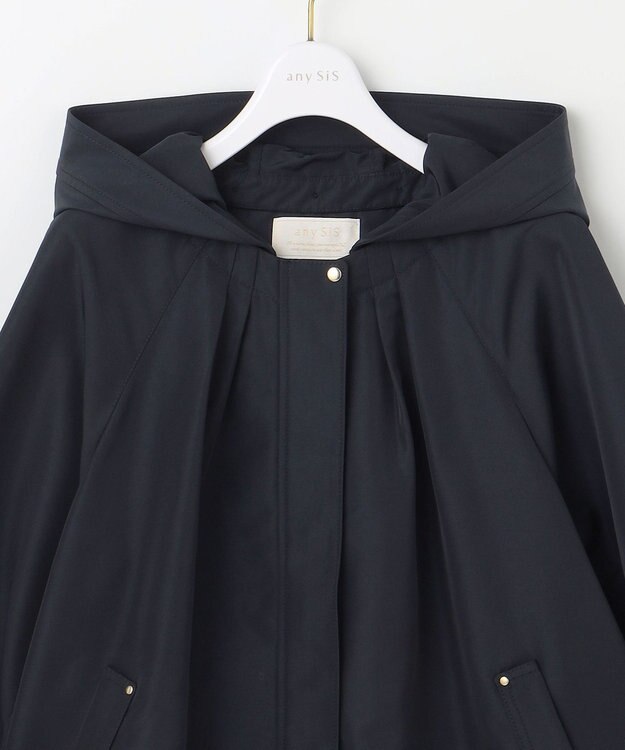 ANY SIS L 【撥水・UVカット・花粉ガード】2WAYラグランフーディ ブルゾン ネイビー