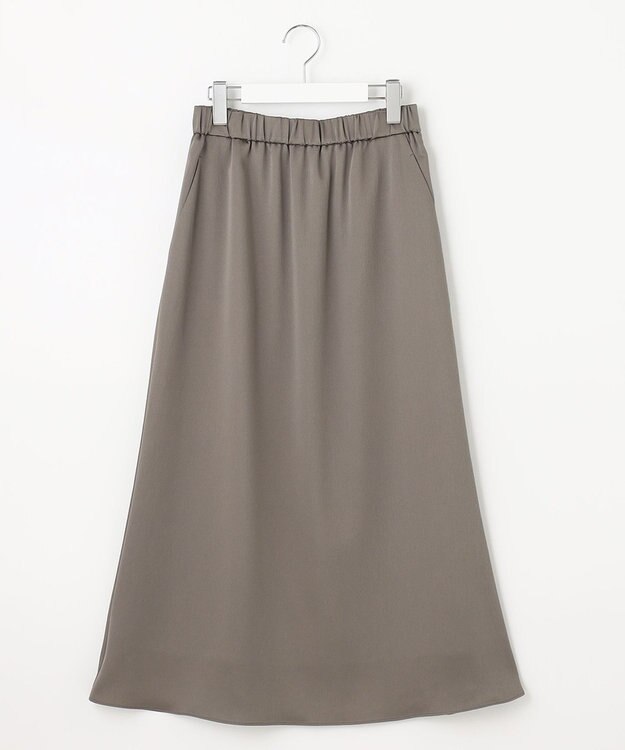 自由区 【XSサイズ～/洗える】チンツサテンタンブラー ナロースカート グレー系