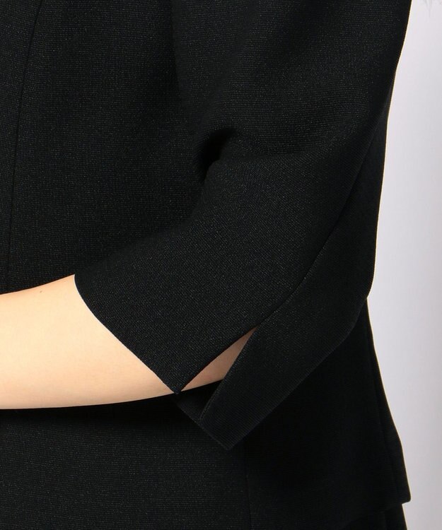 自由区 FORMAL 【前開きワンピース】ネルファータリンググログラン ジャケット+ワンピース ブラック系