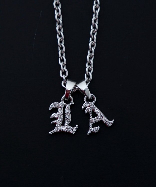 WEGO Mラインストーンダブルモチーフネックレス 柄3