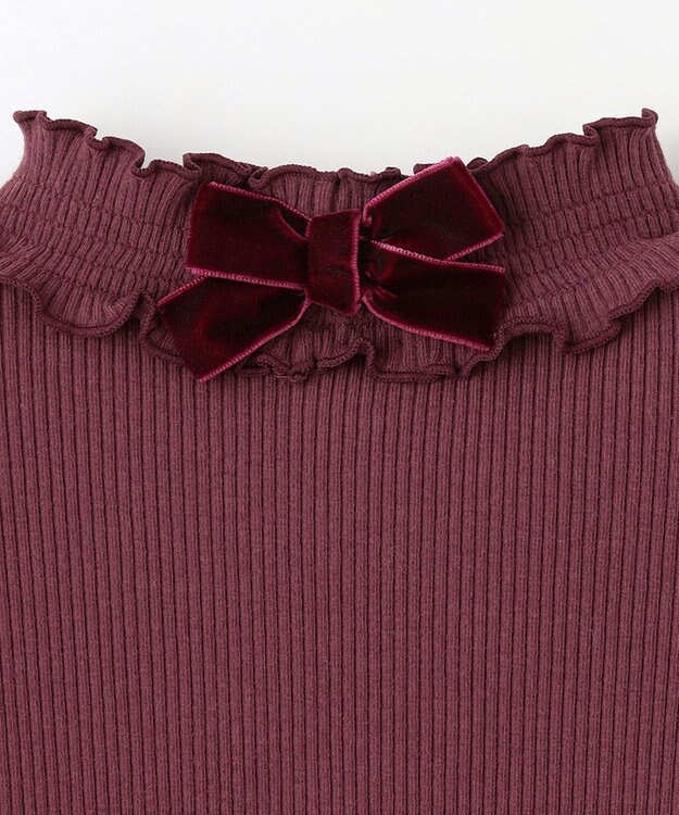 ANY KIDS バックリボン カットソー ボルドー