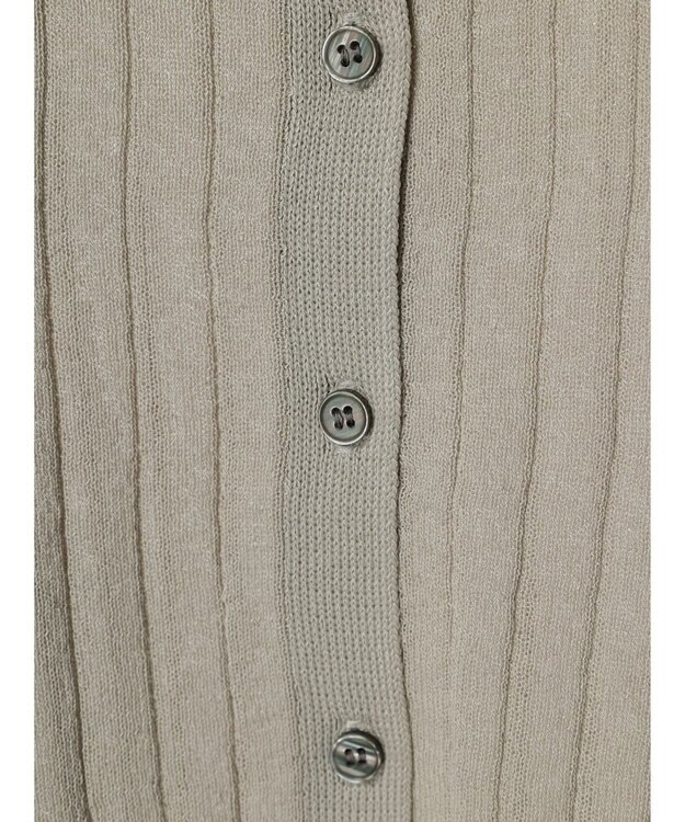 earth music&ecology ラインポロニットカーディガン Light Gray